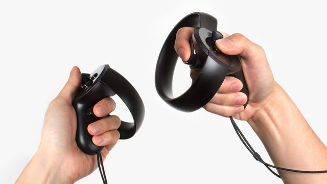 VR hand-held motion-sensing controllers