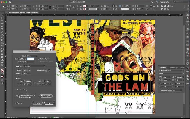 InDesign book-cover layout